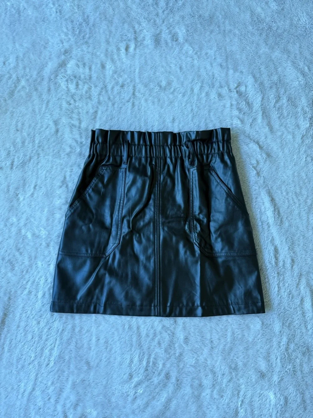 Haute Monde Black Faux Leather Mini Skirt - Picture 3 of 3